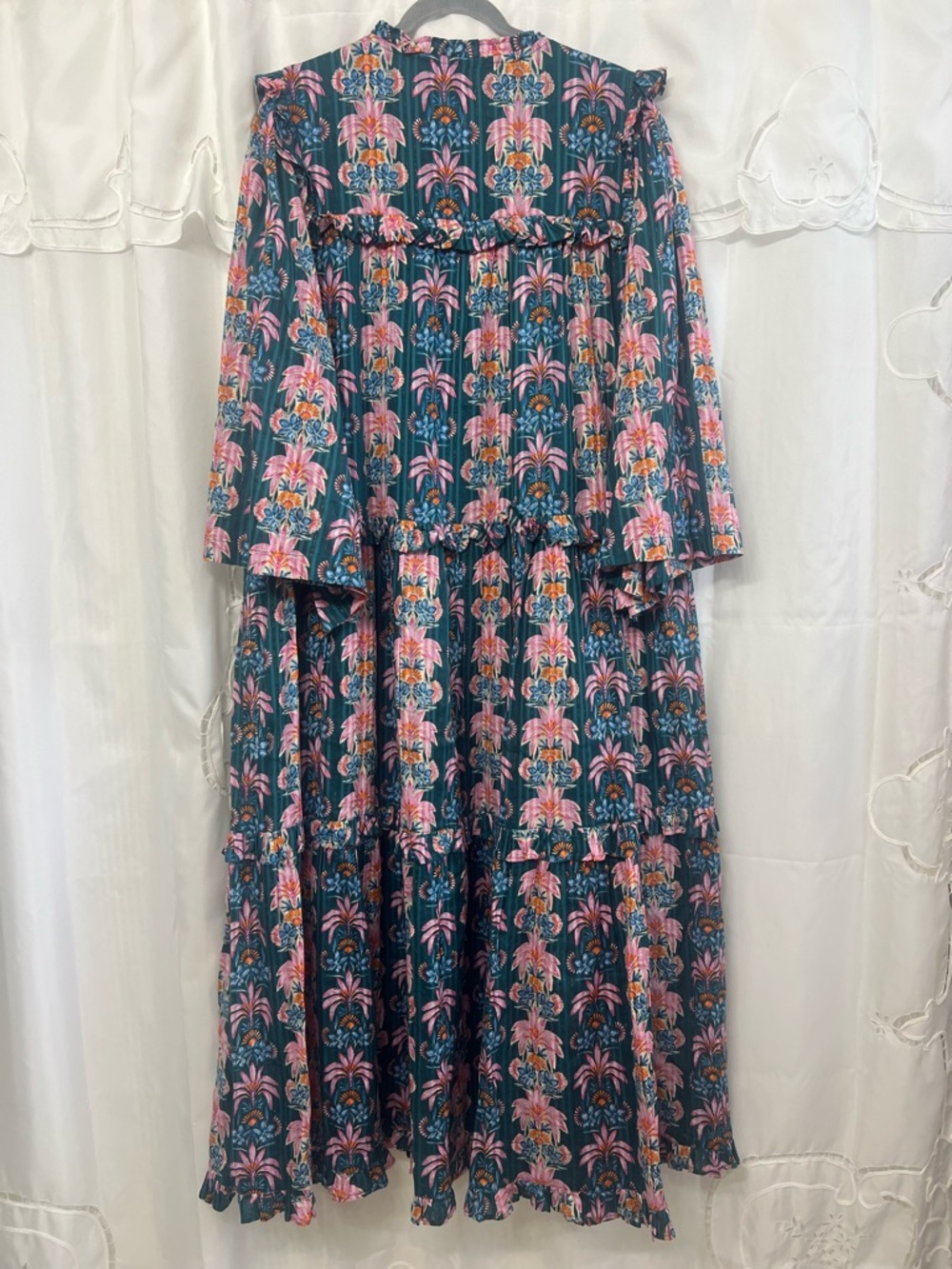 Sunshine Tienda Palm Royale Paradise Maxi Dress XL NWOT Cotton Lurex - Picture 11 of 16